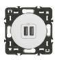 Legrand - Céliane - Prise double USB Céliane Type-A 3A 15W - Blanc : Réf 099736