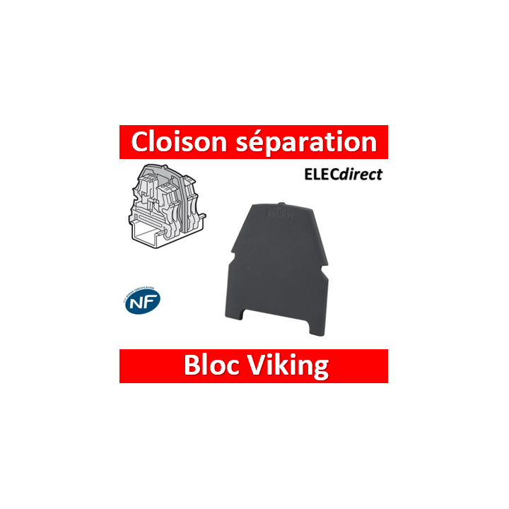 Legrand - Cloison séparation et isolement bloc Viking 3 à vis - 1 entr & 1 sort - Pas 5 à 10 mm - 037560