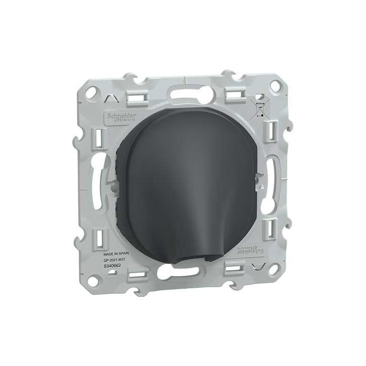 Schneider Ovalis - Sortie de câble - Fixation VIS ANTHRACITE - Réf.: S466662