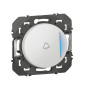 Legrand - Poussoir simple avec voyant lumineux et marquage sonnette Dooxie - 6A - 250V~ - finition Blanc - Réf : 600018