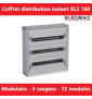 Legrand - Coffret de distribution 72 modules - 3 rangées de 24M - Tout modulaire - XL3 160 - Réf : 401803