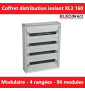 Legrand - Coffret de distribution 96 modules - 4 rangées de 24M - Tout modulaire - XL3 160 - Réf : 401804