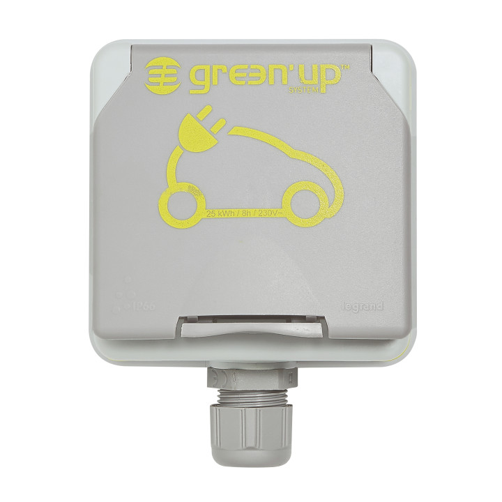 Legrand - Kit prise saillie étanche Green'up véhicule électrique + Disjoncteur différentiel - 20A - HPI - Réf : 090471 + 410754