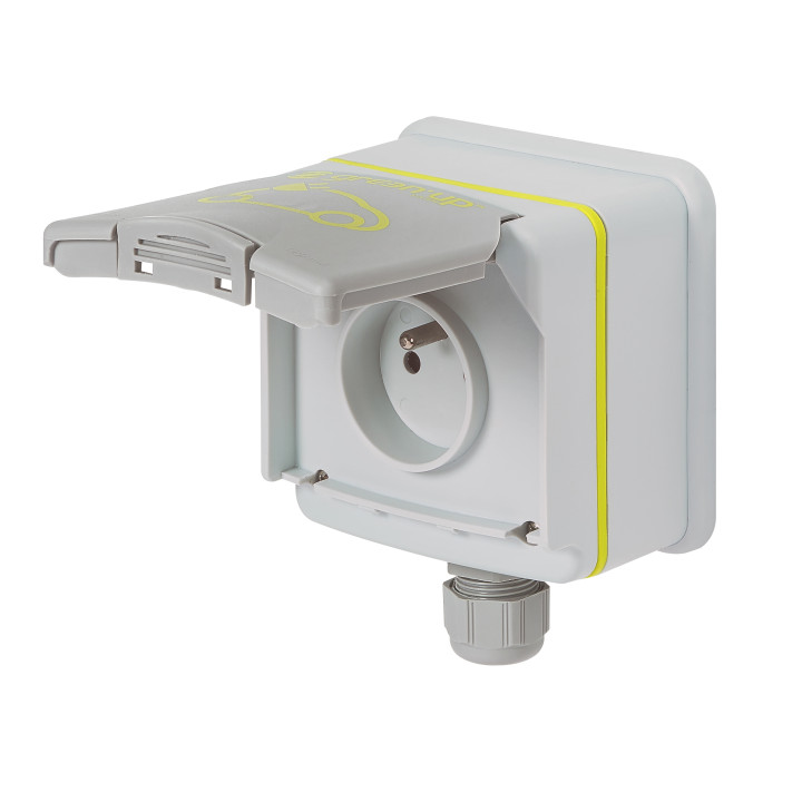 Legrand - Kit prise saillie étanche Green'up véhicule électrique + Disjoncteur différentiel - 20A - HPI - Réf : 090471 + 410754