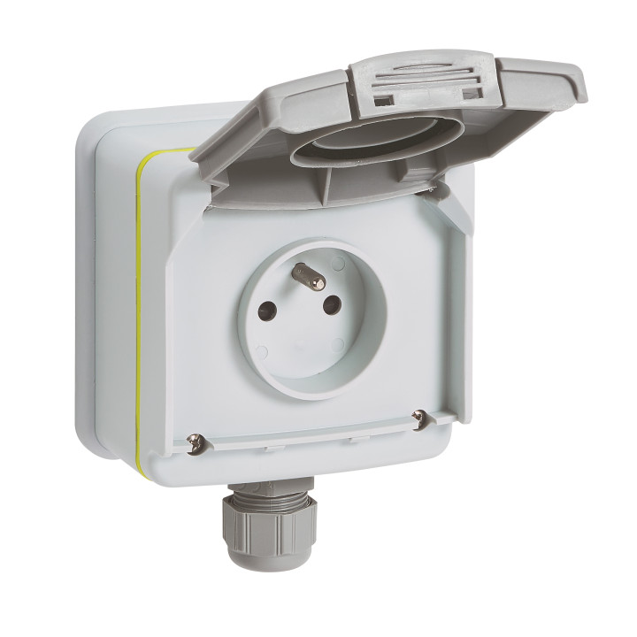 Legrand - Kit prise saillie étanche Green'up véhicule électrique + Disjoncteur différentiel - 20A - HPI - Réf : 090471 + 410754
