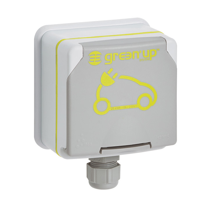 Legrand - Kit prise saillie étanche Green'up véhicule électrique + Disjoncteur différentiel - 20A - HPI - Réf : 090471 + 410754
