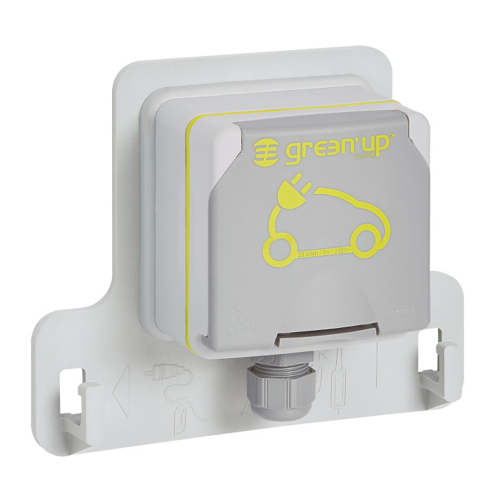 Legrand - Kit prise saillie étanche Green'up véhicule électrique + Disjoncteur différentiel - 20A - HPI - Réf : 090471 + 410754