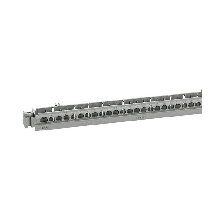 Legrand - Support de borniers - vide - 50 trous - pour coffrets Plexo³ 1 et 2 rangées - 18M - 404821+001972