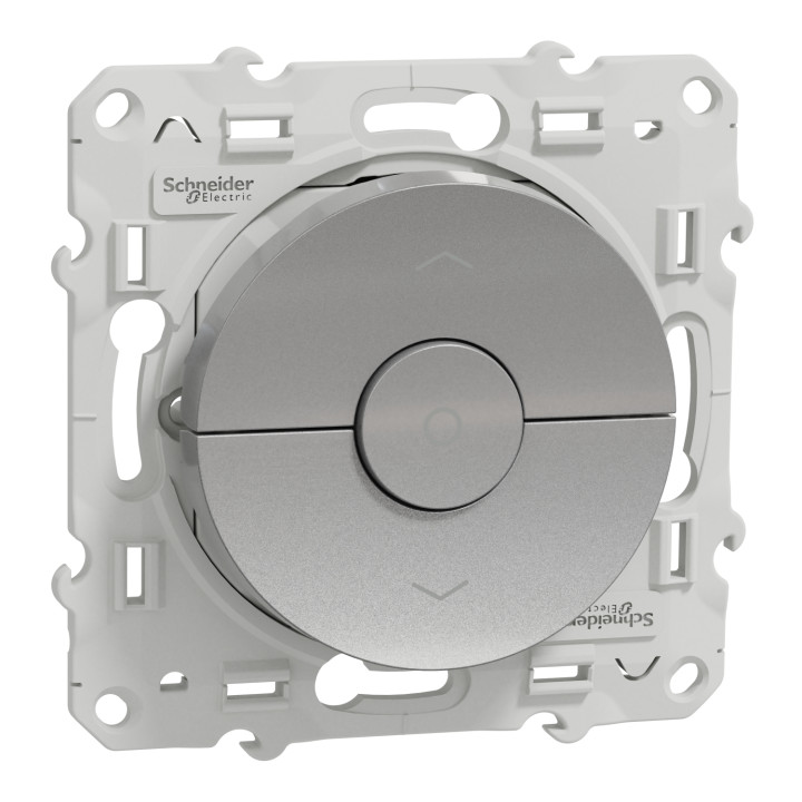 Schneider - Odace - Inter volets-roulant montée/descente/stop - Aluminium - Réf : S530208