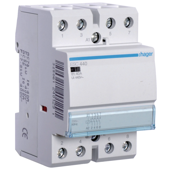 Hager - Contacteur 40A, 4F, 230V - ESC440