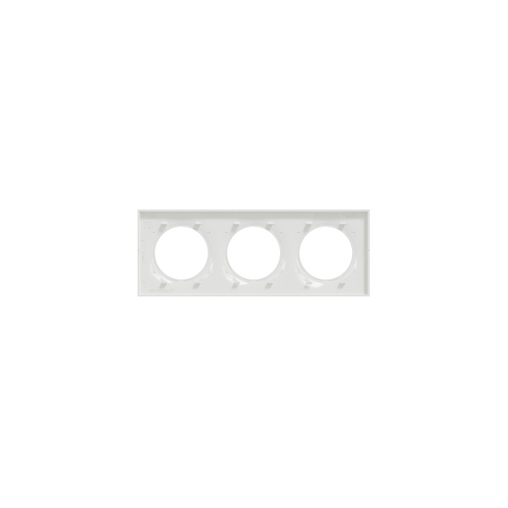 Schneider Odace - Plaque de finition 3 postes - Entraxe 71 mm - Hor/vert - Réf.: S520706