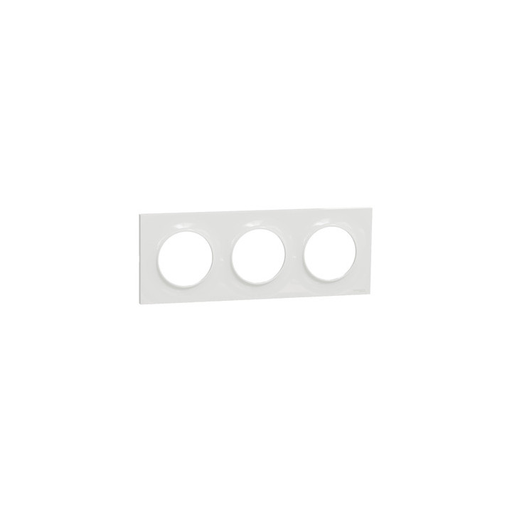 Schneider Odace - Plaque de finition 3 postes - Entraxe 71 mm - Hor/vert - Réf.: S520706