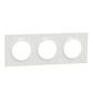 Schneider - Odace - Styl - Plaque 3 postes - Entraxe 71 mm - Blanc - Réf : S520706