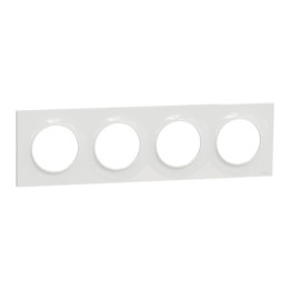 Schneider Odace - Plaque de Finition 4 Postes - Entraxe 71 mm - Hor/vert - Réf.: S520708