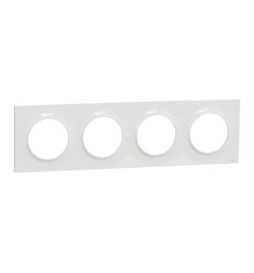 Schneider - Odace - Styl - Plaque 4 Postes - Entraxe 71 mm - Réf : S520708