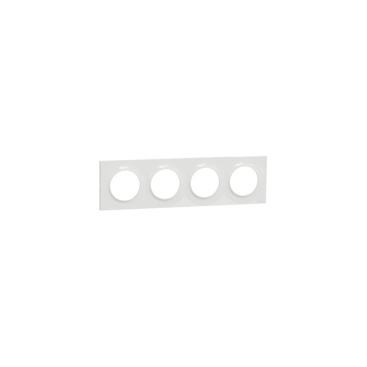 Schneider Odace - Plaque de Finition 4 Postes - Entraxe 71 mm - Hor/vert - Réf.: S520708
