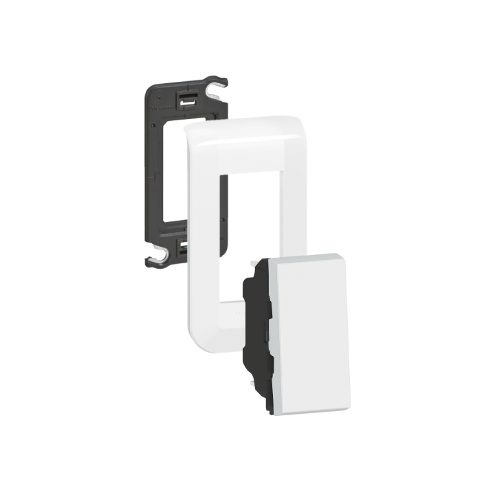 Legrand Mosaic - Va-et-Vient complet - 1 module - 10A - 230V - Réf : 080250+278001L+078801L