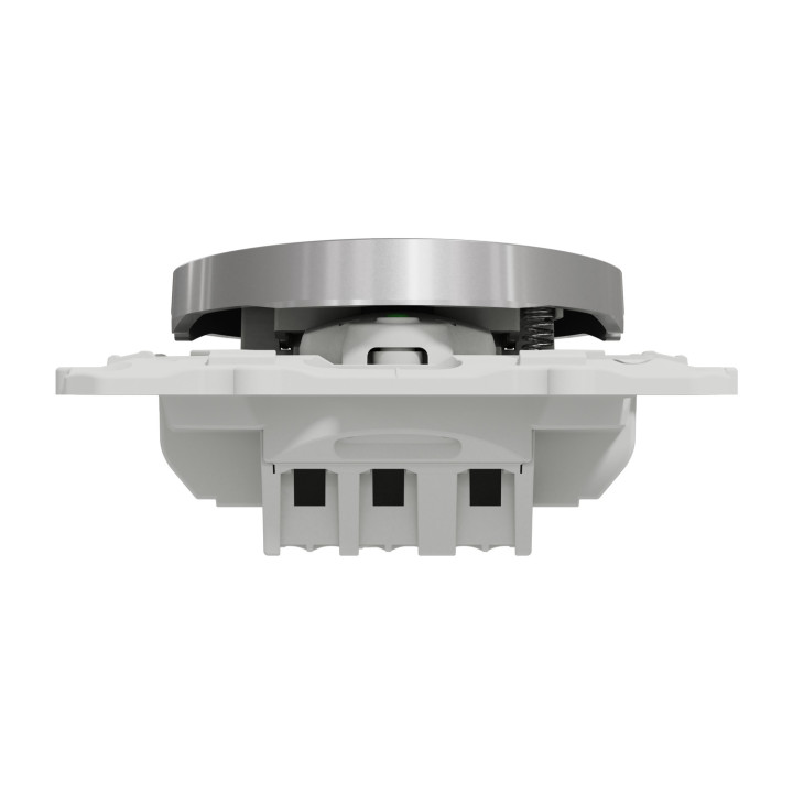 Schneider - Odace - Bouton poussoir - aluminium - lumineux LED bleu - 10A - 250V - Réf : S530276