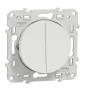 Schneider - Odace - Va et Vient Lumineux/Témoin Led + Va et vient - 10A - Blanc - Réf : S520273