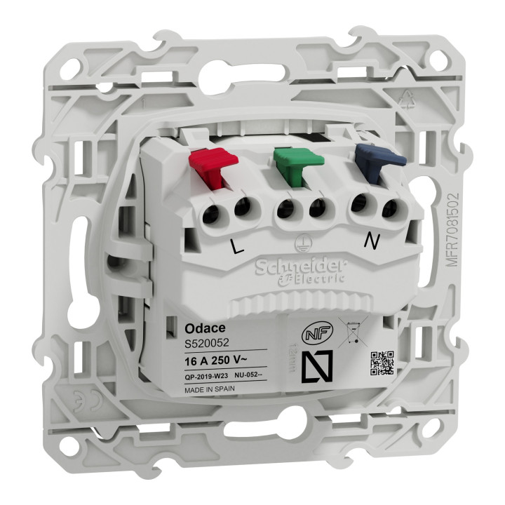 Schneider Electric - Prise 2P+T affleurante blanc - S520052 x 10