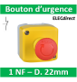 Schneider - boite jaune arrêt urgence rouge - pousser tourner - 1NF au repos - Ø40 - XALK178