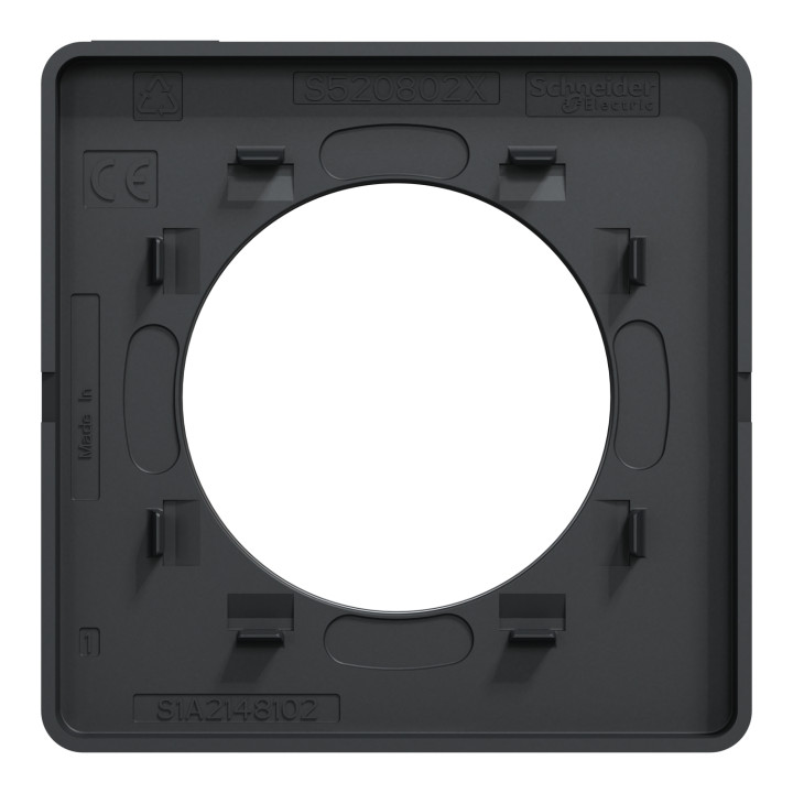 Schneider - Odace - Touch - Plaque 1 poste - Anthracite - Réf : S540802