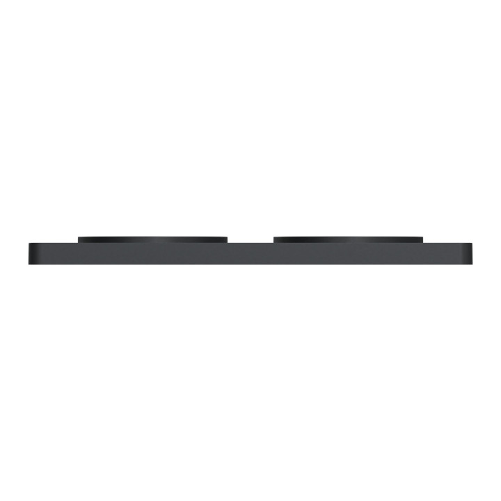 Schneider - Odace - Touch - Plaque 2 postes - entraxe 71 mm - Anthracite - Réf : S540804