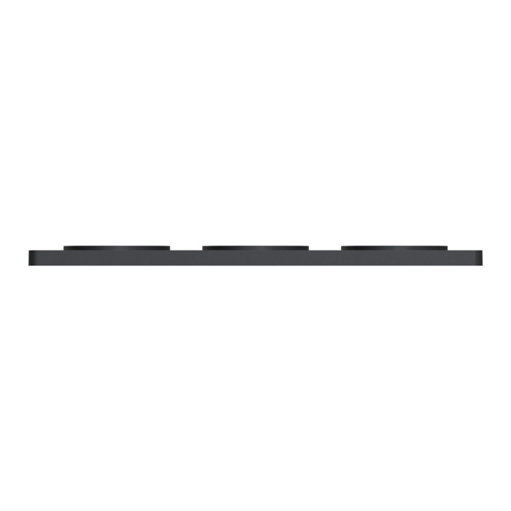 Schneider - Odace - Touch - Plaque 3 postes - entraxe 71 mm - Anthracite - Réf : S540806
