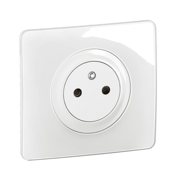 Legrand - Céliane 2024 - Prise électrique affleurante complète blanc - 2P+T 16A - 1 poste - Réf : CG0111