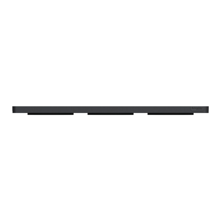 Schneider - Odace - Touch - Plaque 3 postes - entraxe 71 mm - ALU brossé avec liseré anthracite - Réf : S540806J