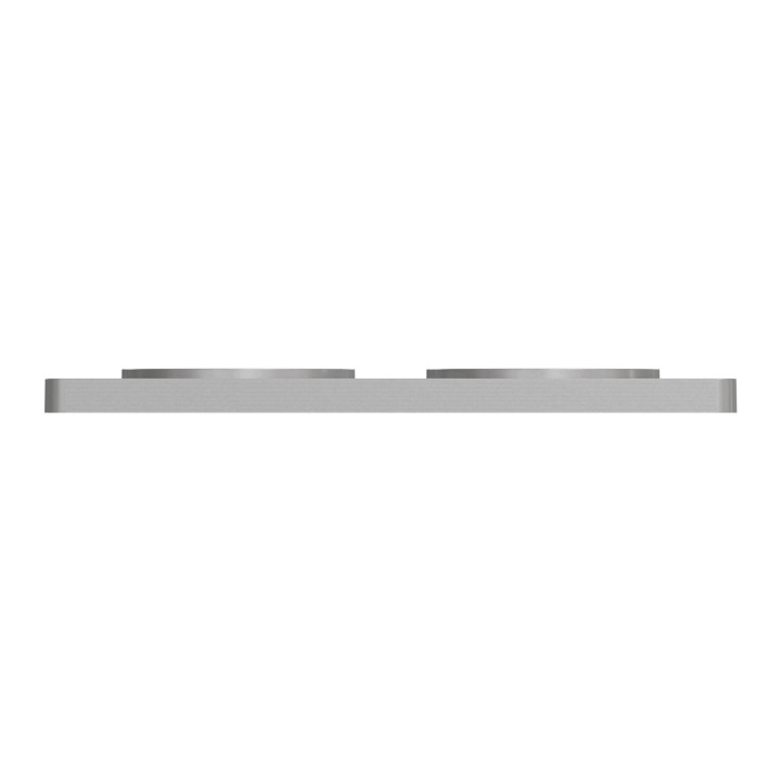 Schneider - Odace - Touch - Plaque 2 postes - entraxe 71 mm - Aluminium - Réf : S530804