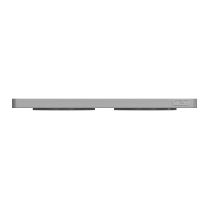 Schneider - Odace - Touch - Plaque 2 postes - entraxe 71 mm - Aluminium - Réf : S530804