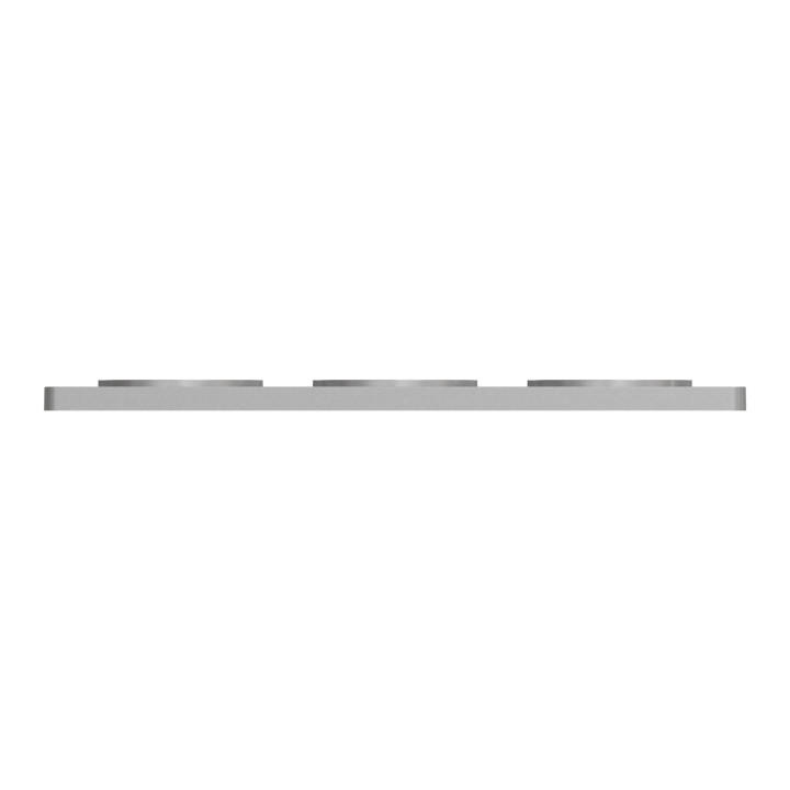 Schneider - Odace - Touch - Plaque 3 postes - entraxe 71 mm - Aluminium - Réf : S530806