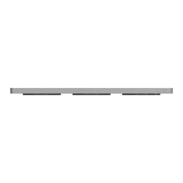 Schneider - Odace - Touch - Plaque 3 postes - entraxe 71 mm - Aluminium - Réf : S530806