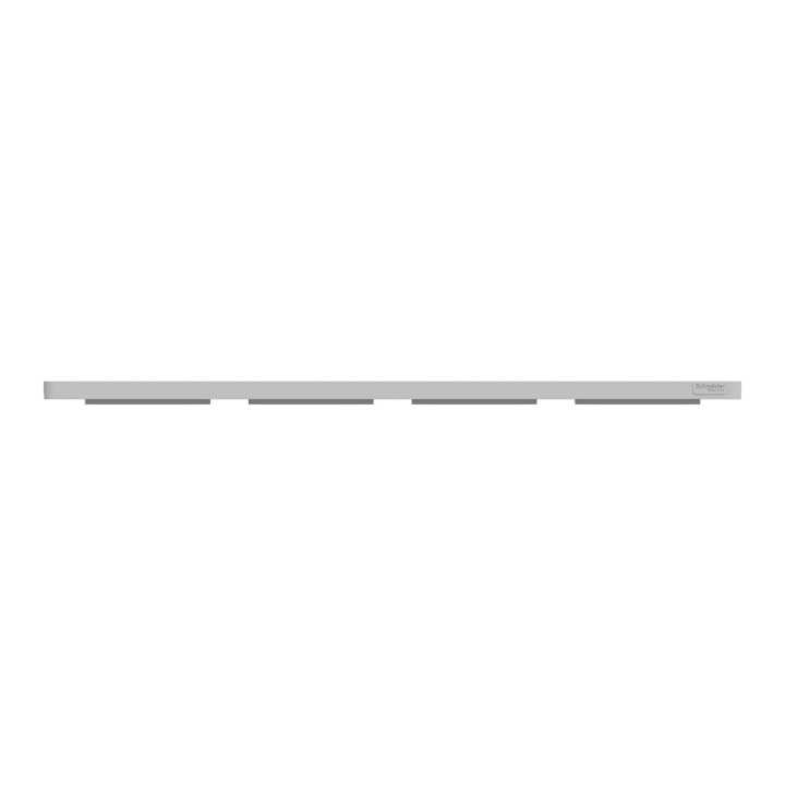 Schneider Odace - Plaque 4 postes entraxe 71 mm - Hor/vert - ALU Touch - Réf.: S530808