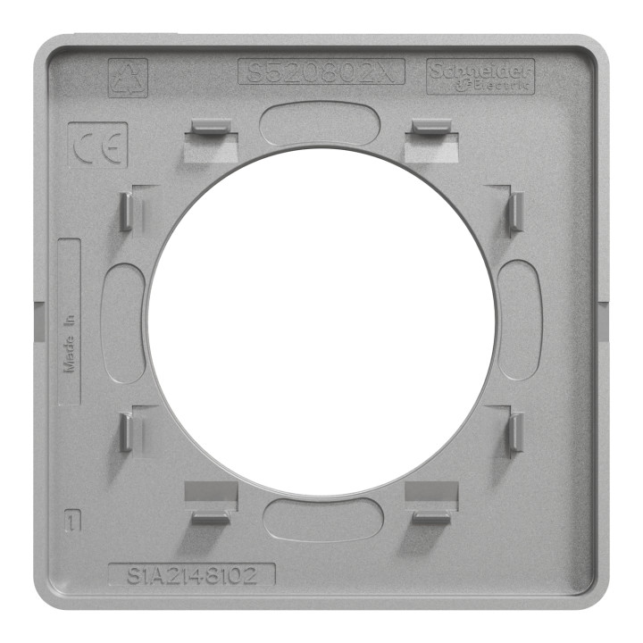 Schneider - Odace - Touch - Plaque 1 poste - ALU brossé - Réf : S530802J