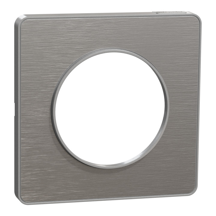 Schneider - Odace - Touch - Plaque 1 poste - ALU brossé - Réf : S530802J