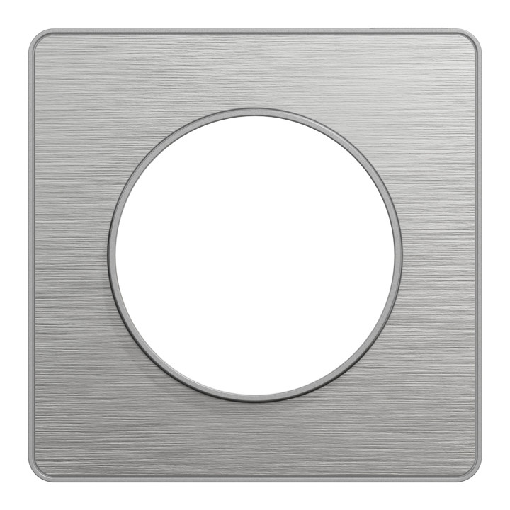 Schneider - Odace - Touch - Plaque 1 poste - ALU brossé - Réf : S530802J