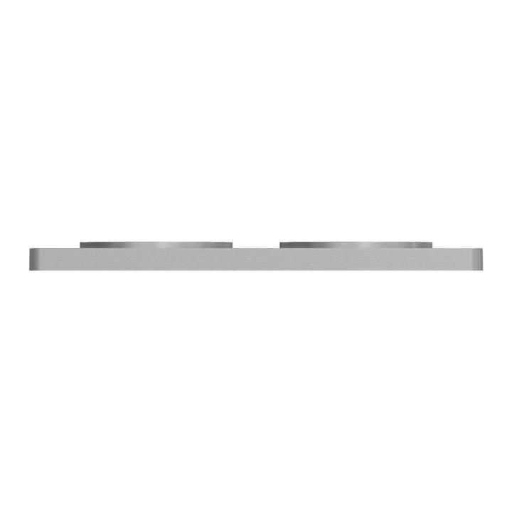 Schneider - Odace - Touch - Plaque 2 postes - entraxe 71 mm - ALU brossé - Réf : S530804J