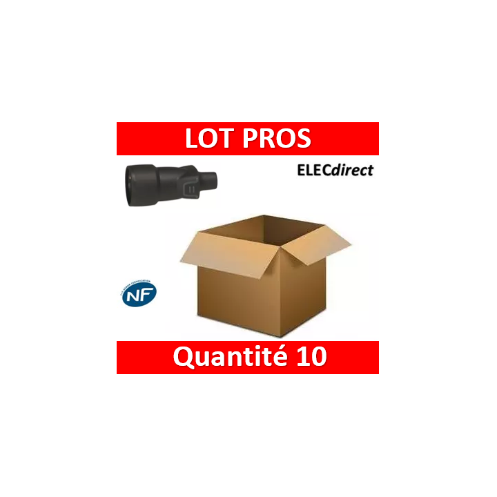 Legrand - Prolongateur 16A - caout - IP44 / IK08 - sortie droite - 050446x10
