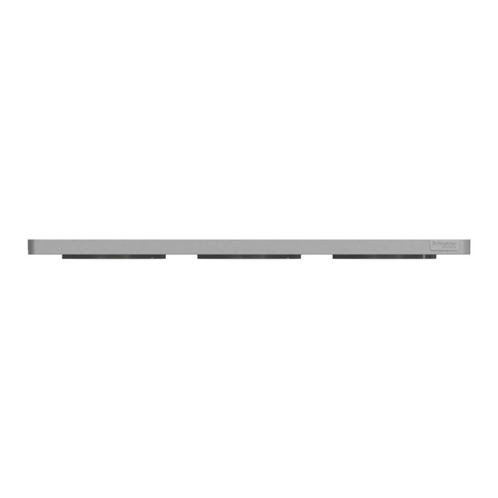 Schneider - Odace - Touch - Plaque 3 postes - entraxe 71 mm - ALU brossé - Réf : S530806J