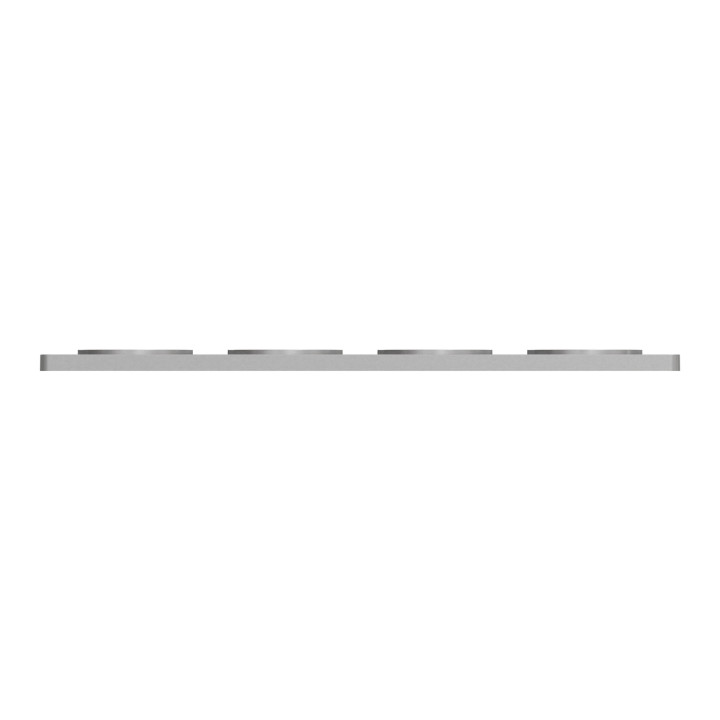 Schneider Odace - Plaque 4 postes entraxe 71 mm - Hor/vert - ALU brossé Touch - Réf.: S530808J