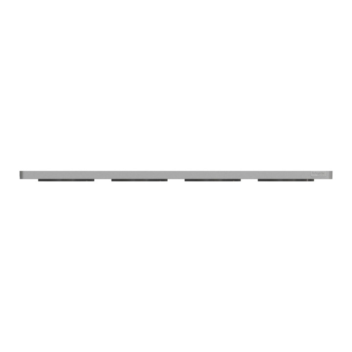 Schneider Odace - Plaque 4 postes entraxe 71 mm - Hor/vert - ALU brossé Touch - Réf.: S530808J