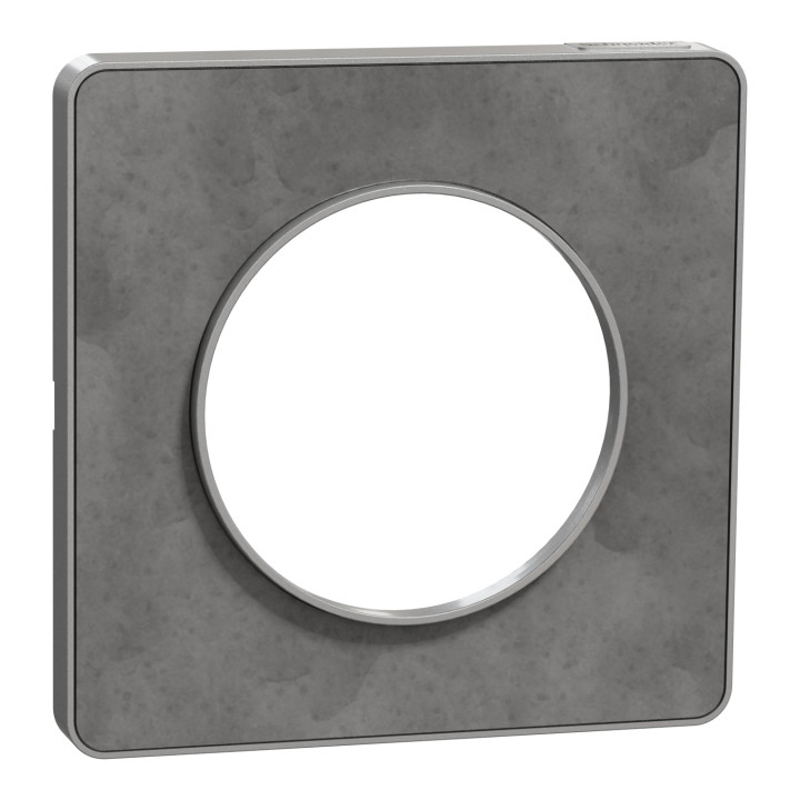 Schneider - Odace - Touch - Plaque 1 poste - ALU finition ardoise - Réf : S530802V