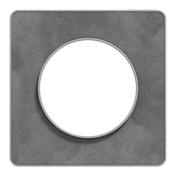 Schneider - Odace - Touch - Plaque 1 poste - ALU finition ardoise - Réf : S530802V