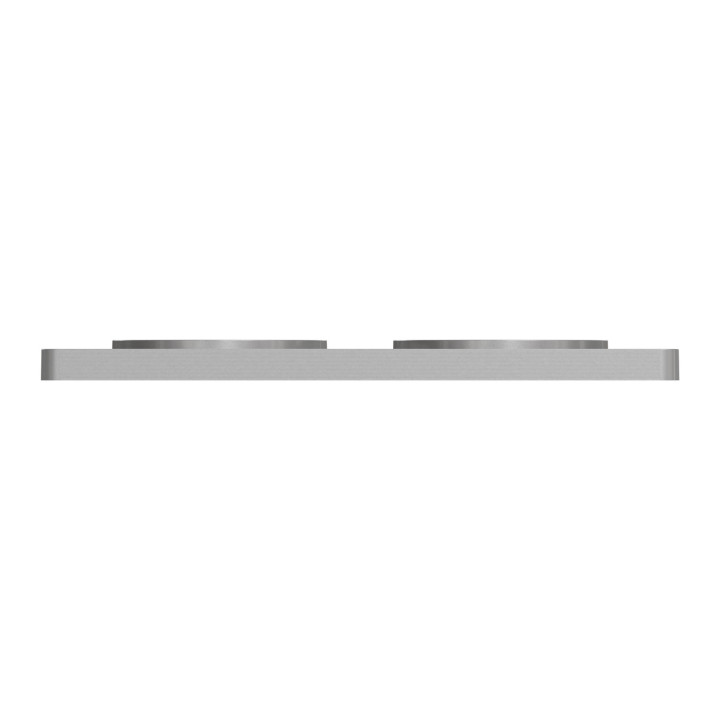 Schneider - Odace - Touch - Plaque 2 postes - entraxe 71 mm - ALU finition ardoise - Réf : S530804V