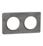 Schneider - Odace - Touch - Plaque 2 postes - entraxe 71 mm - ALU finition ardoise - Réf : S530804V