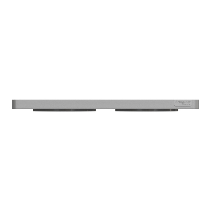 Schneider - Odace - Touch - Plaque 2 postes - entraxe 71 mm - ALU finition ardoise - Réf : S530804V