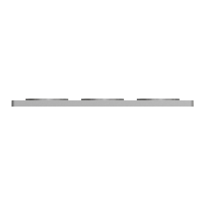 Schneider - Odace - Touch - Plaque 3 postes - entraxe 71 mm - ALU finition ardoise - Réf : S530806V