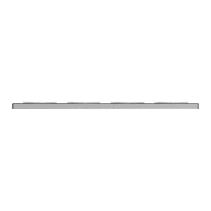 Schneider - Odace - Touch - Plaque 4 postes - entraxe 71 mm - ALU finition ardoise - Réf : S530808V
